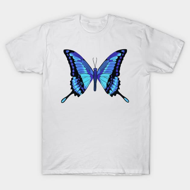 blue butterfly T-Shirt by SeymourArt